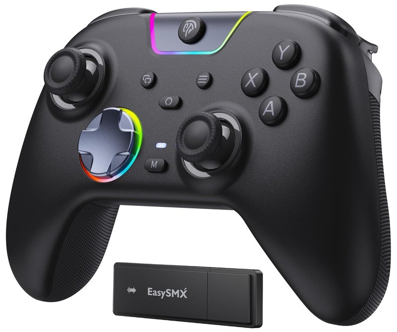 EasySMX X05Pro Wireless PC Controller – Quiet-Press Buttons, 2-Stage Impulse Triggers, 2 Programmable Buttons, Hall Joysticks, 1000mAh Battery, 1000Hz Polling Gaming Controller for PC/Switch/Android/iOS - Image 1